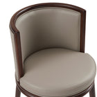 Manhattan Comfort Evalyn Modern Wood Upholstered Barstool in Taupe - Set of 3