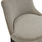 Manhattan Comfort Lucia Modern Chenille Wood Upholstered Barstool in Taupe - Set of 3