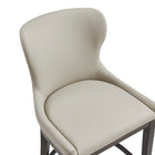 Manhattan Comfort Blair Modern Wood Upholstered Counter Stool in Stone - Set of 3