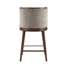 Manhattan Comfort Evalyn Modern Wood Upholstered Counter Stool in Dove - Set of 3