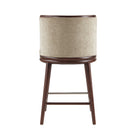 Manhattan Comfort Evalyn Modern Wood Upholstered Counter Stool in Natural - Set of 3