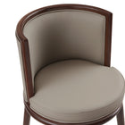 Manhattan Comfort Evalyn Modern Wood Upholstered Counter Stool in Taupe - Set of 3