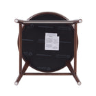 Manhattan Comfort Evalyn Modern Wood Upholstered Counter Stool in Taupe - Set of 3