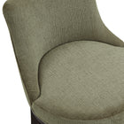 Manhattan Comfort Lucia Modern Chenille Wood Counter Stool in Leaf Green - Set of 3