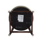 Manhattan Comfort Lucia Modern Chenille Wood Counter Stool in Leaf Green - Set of 3