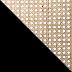 Manhattan Comfort Versailles Industry Chic Cane Back Wood Counter Stool in Black and Natural - Set of 3