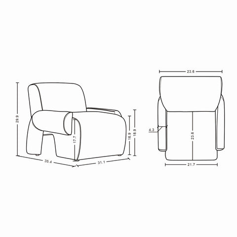 Manhattan Comfort Verandah Mid-Century Modern 3-Piece Sofa Set in Beige - 3-LSAC1769-BE