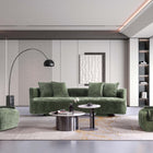Manhattan Comfort Verandah Mid-Century Modern 3-Piece Sofa Set in Olive Green - 3-SFAC1669-OG