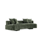 Manhattan Comfort Verandah Mid-Century Modern 3-Piece Sofa Set in Olive Green - 3-SFAC1669-OG