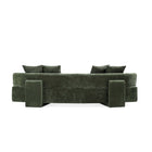 Manhattan Comfort Verandah Mid-Century Modern 3-Piece Sofa Set in Olive Green - 3-SFAC1669-OG