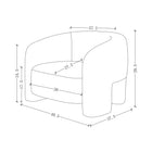 Manhattan Comfort Sylvia Modern Glam 3-Piece Sofa Set in Ivory