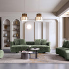Manhattan Comfort Verandah Mid-Century Modern 3-Piece Sofa Set in Olive Green - 3-SFLSAC17-OG
