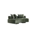 Manhattan Comfort Verandah Mid-Century Modern 3-Piece Sofa Set in Olive Green - 3-SFLSAC17-OG