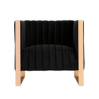 Manhattan Comfort Trillium Mid-Century Modern 3-Piece Sofa Set in Black - 3-SS559-BK