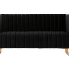 Manhattan Comfort Trillium Mid-Century Modern 3-Piece Sofa Set in Black - 3-SS559-BK