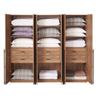 Manhattan Comfort Lee Modern 32" Wardrobe Closet in Golden Brown - Set of 3 - 3-WC001-GB