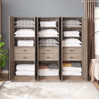 Manhattan Comfort Lee Modern 32" Wardrobe Closet in Rustic Gray - Set of 3 - 3-WC001-GY