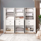 Manhattan Comfort Lee Modern 32" Wardrobe Closet in White - Set of 3 - 3-WC001-WH