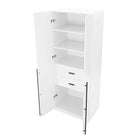 Manhattan Comfort Lee Modern 32" Wardrobe Closet in White - Set of 3 - 3-WC001-WH