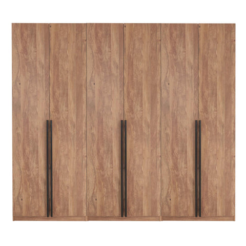 Manhattan Comfort Lee Modern 3-Piece Wardrobe Closet in Golden Brown