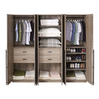 Manhattan Comfort Lee Modern 3-Piece Wardrobe Closet in Rustic Gray