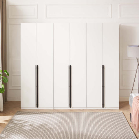 Manhattan Comfort Lee Modern 3-Piece Wardrobe Closet in White