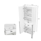 Manhattan Comfort Lee Modern 3-Piece Wardrobe Closet in White
