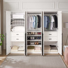 Manhattan Comfort Lee Modern 3-Piece Wardrobe Closet in White