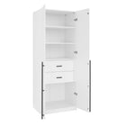 Manhattan Comfort Lee Modern 3-Piece Wardrobe Closet in White