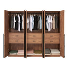 Manhattan Comfort Lee Modern 32" Wardrobe Closet in Golden Brown - Set of 3 - 3-WC002-GB