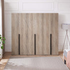 Manhattan Comfort Lee Modern 32" Wardrobe Closet in Rustic Gray - Set of 3 - 3-WC002-GY