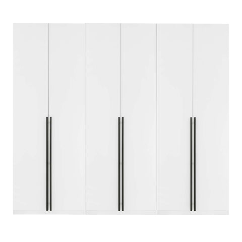 Manhattan Comfort Lee Modern 32" Wardrobe Closet in White - Set of 3