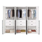 Manhattan Comfort Lee Modern 32" Wardrobe Closet in White - Set of 3 - 3-WC002-WH