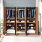 Manhattan Comfort Lee Modern 32" Wardrobe Closet in Golden Brown - Set of 3 - 3-WC003-GB