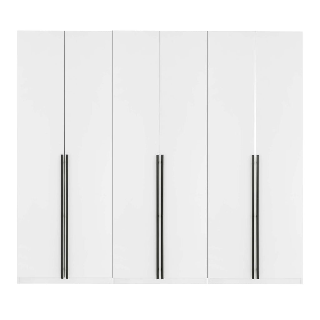 Manhattan Comfort Lee Modern 32" Wardrobe Closet in White - Set of 3