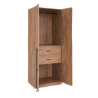 Manhattan Comfort Lee Modern Freestanding 3-Piece Module Wardrobe Closet with 2 Hanging Rods, 4 Drawers, 3 Shoe Storage and 6 Shelves