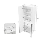 Manhattan Comfort Lee Modern Freestanding 3-Piece Module Wardrobe Closet with 2 Hanging Rods, 4 Drawers, 3 Shoe Storage and 6 Shelves