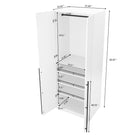 Manhattan Comfort Lee Modern Freestanding 3-Piece Module Wardrobe Closet with 2 Hanging Rods, 4 Drawers, 3 Shoe Storage and 6 Shelves