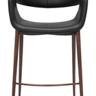 Zuo Limay Counter Stool Black & Walnut