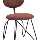 Zuo Novi Dining Chair (Set of 2) Maroon Brown