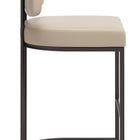 Zuo Velar Counter Stool (Set of 2) Beige & Gray