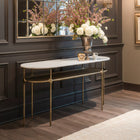 Zuo Bild Console Table White & Brass