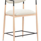 Zuo Equinox Counter Stool Oyster Gray & Natural