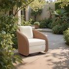 Zuo Solara Swivel Chair Ivory