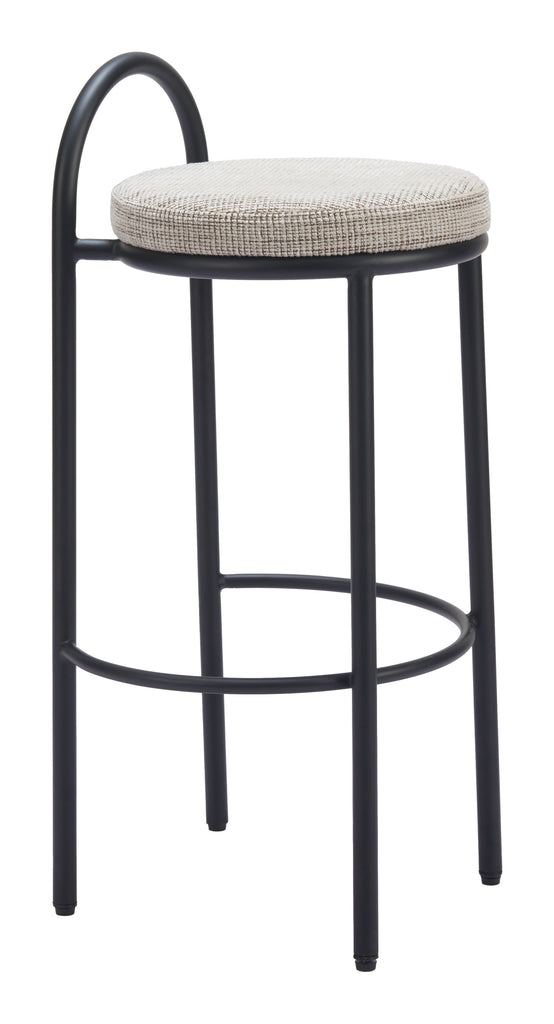 Zuo Sisal Barstool (Set of 2) Beige Tweed