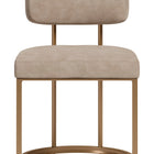 Zuo Velar Dining Chair (Set of 2) Beige & Bronze