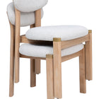 Zuo Rilou Dining Chair (Set of 2) White & Natural