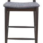 Zuo Tuzka Barstool (Set of 2) Gray & Espresso