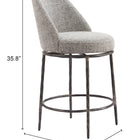 Zuo Nordhavn Swivel Counter Stool Gray