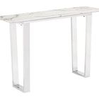 Zuo Atlas Console Table White & Silver